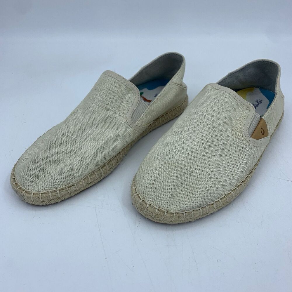 OluKai Womens 6.5 Kapa Espadrille‎ Slip On Loafer Beach Coastal Boho Casual Tapa